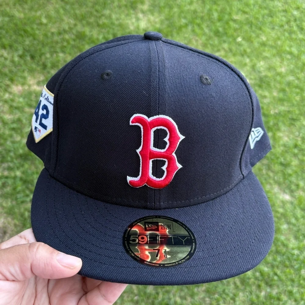 New Era Boston Red Socks Jackie Robinson Patch Fitted Hat 7 7/8